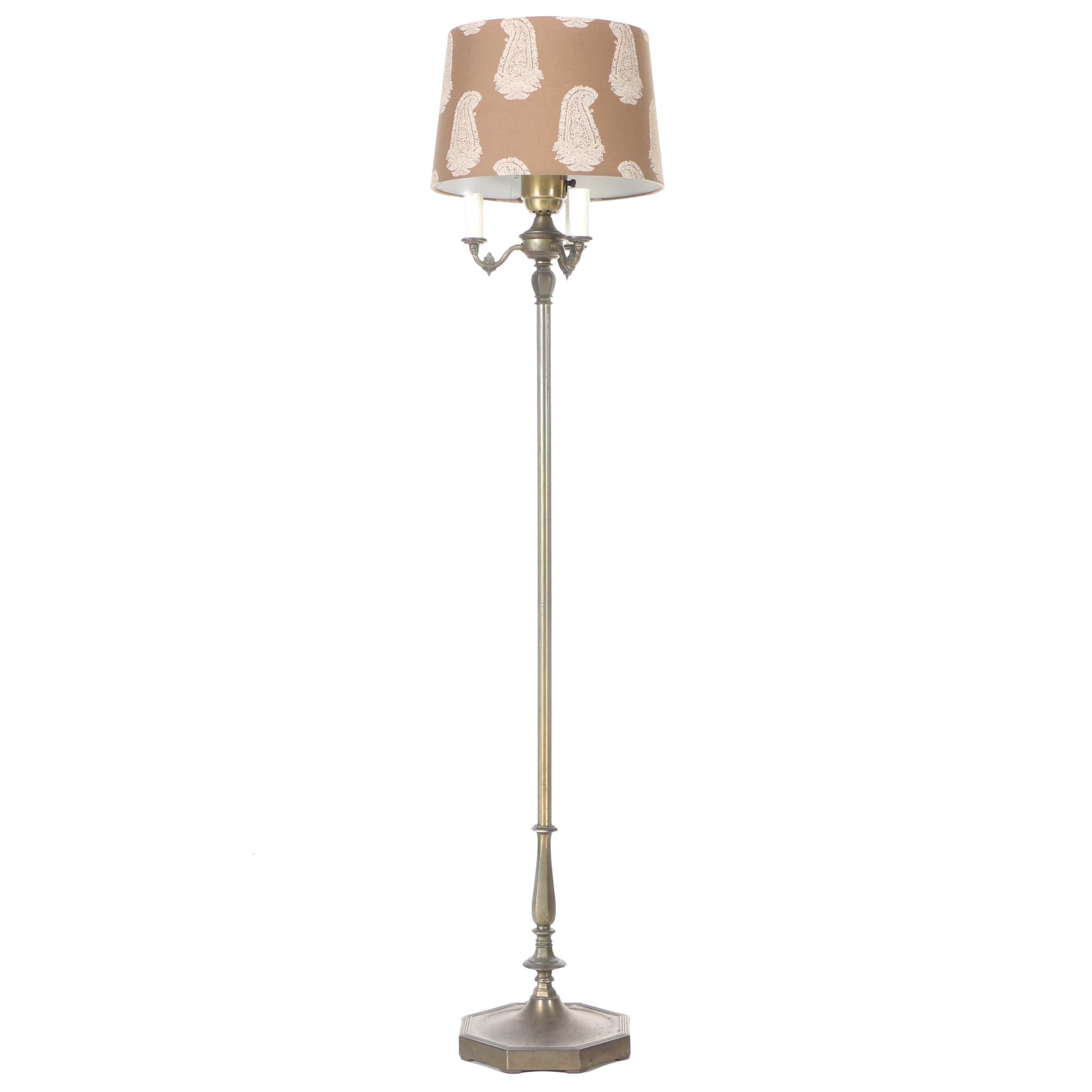 Brass Tone Floor Lamp