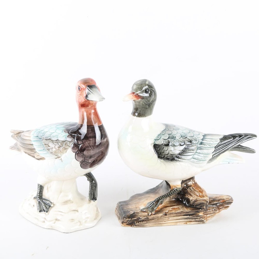 Vintage Bird Collection by JSC Porcelain Duck Figurines