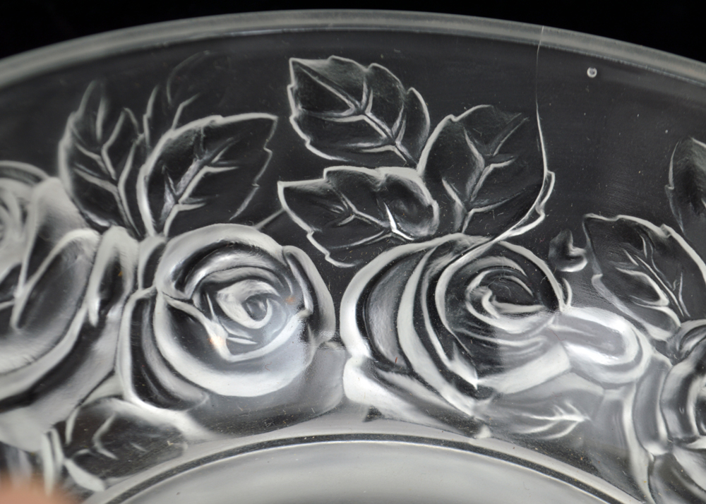 Verlys Art Deco Style "Rose" Bowls