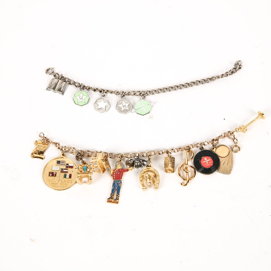 Pair of Vintage Charm Bracelets