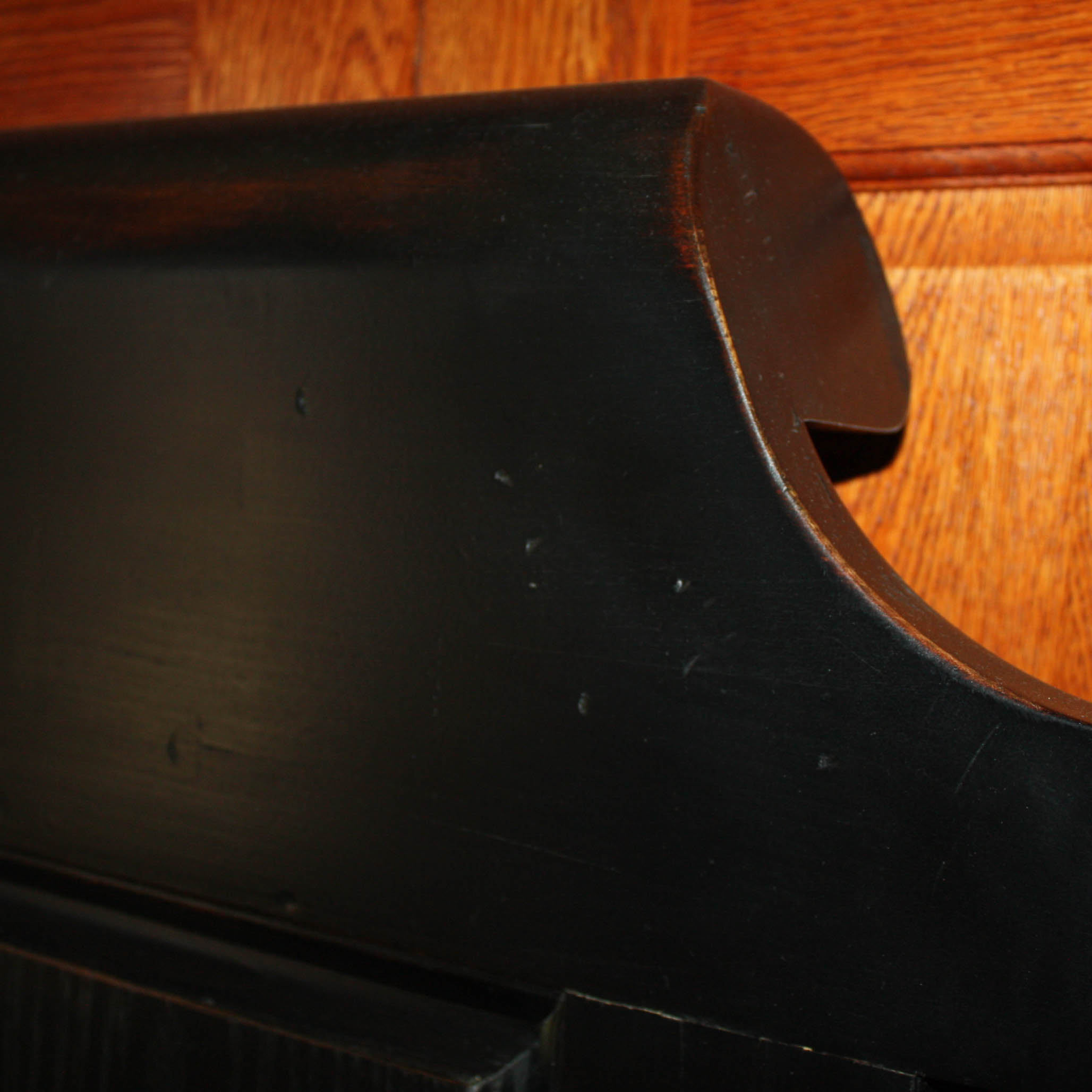 Ebonized Queen Size Cannonball Bed