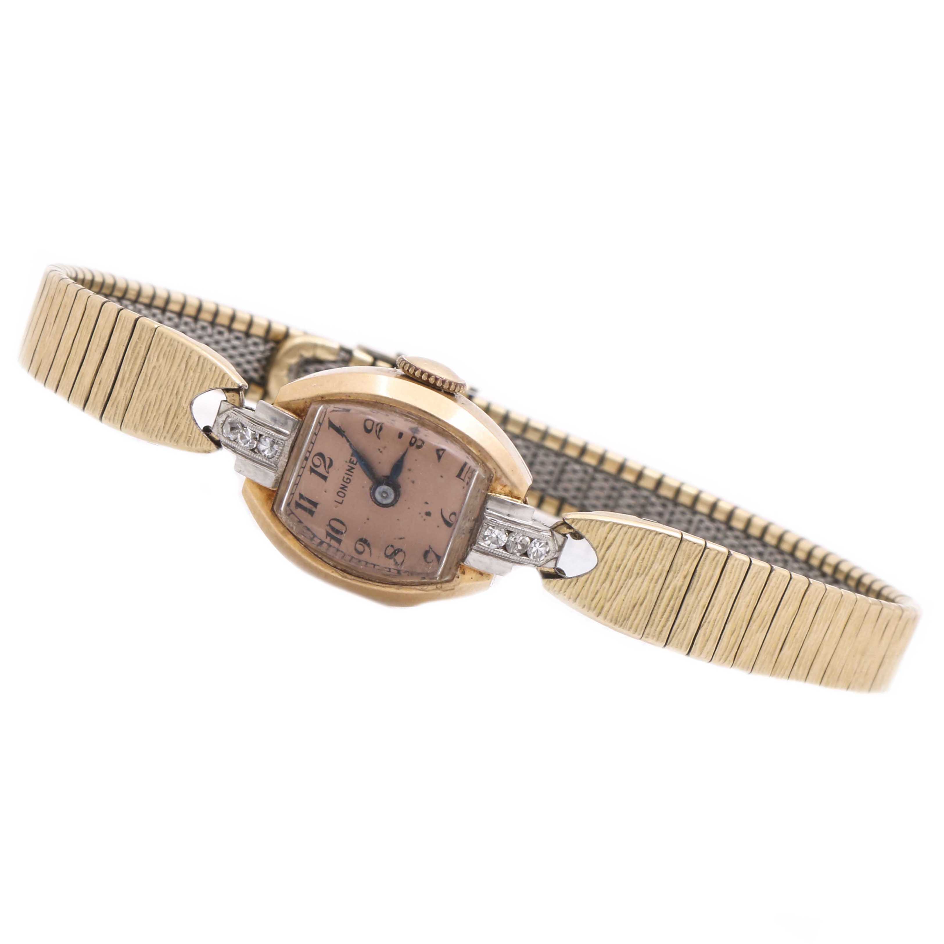 Longines 14K Yellow Gold Diamond and Gold Filled Stainless Steel Watch