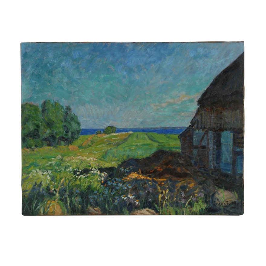 Oil Painting on Canvas Post-Impressionist Style  Landscape
