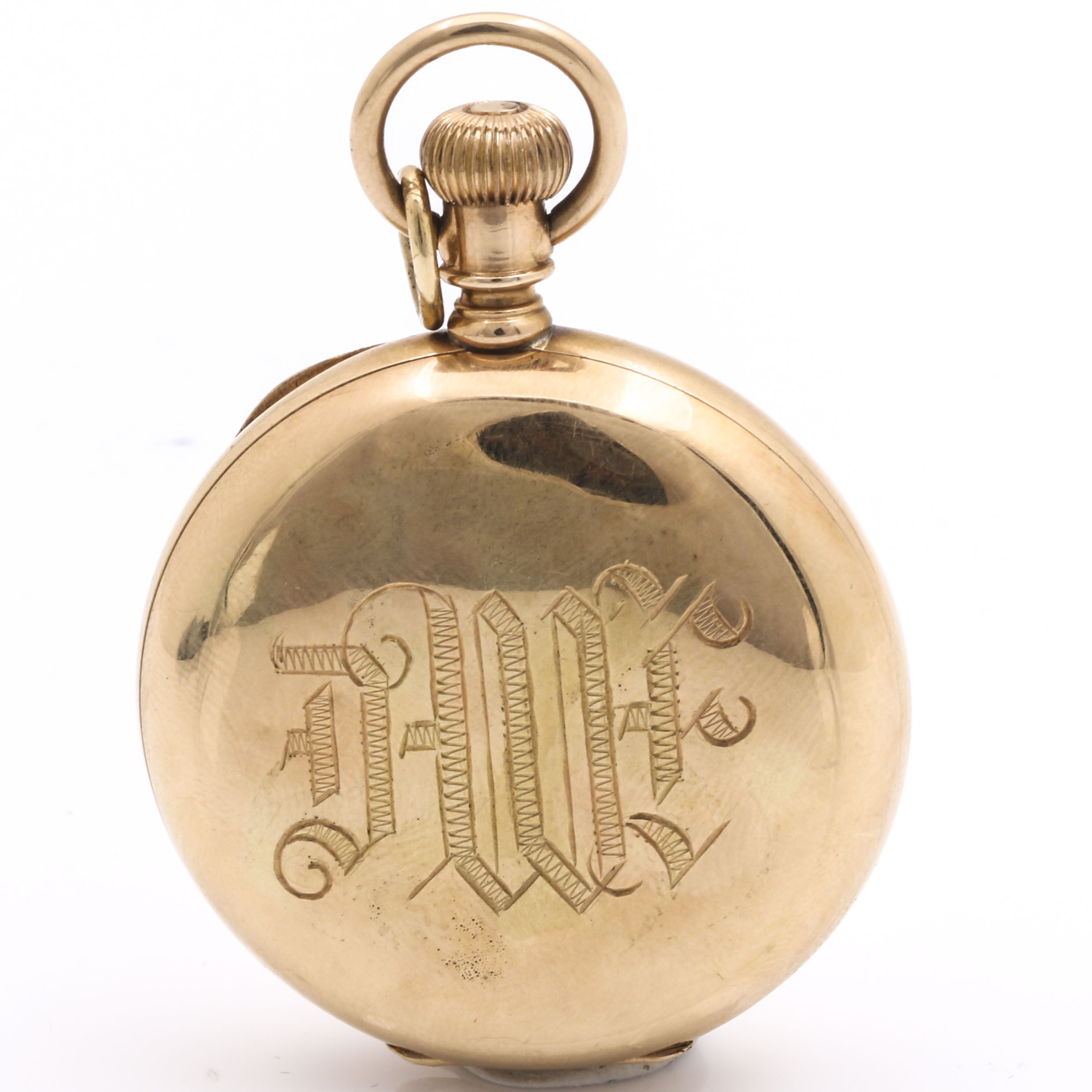 Seth Thomas 14K Yellow Gold Diamond Pocket Watch