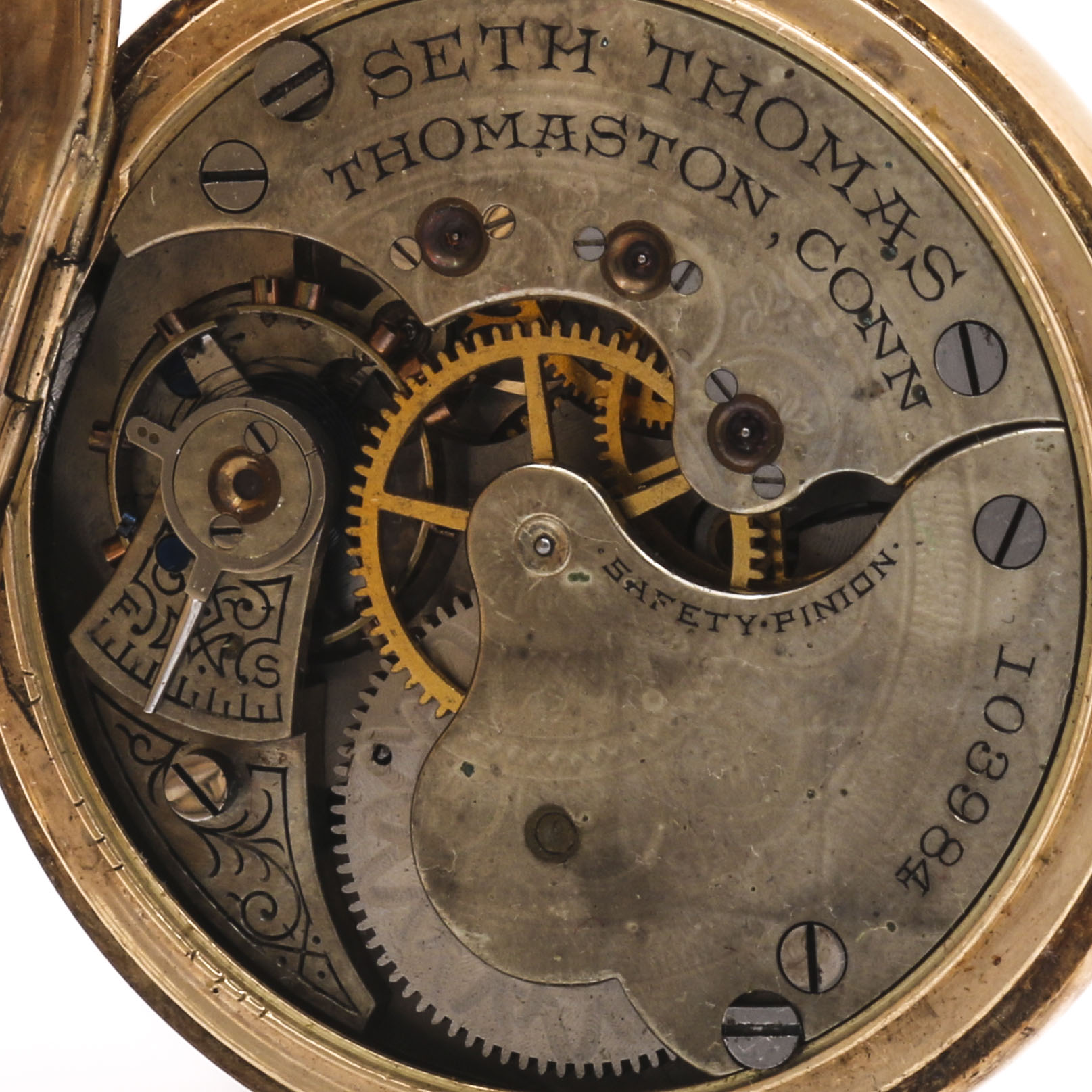 Seth Thomas 14K Yellow Gold Diamond Pocket Watch