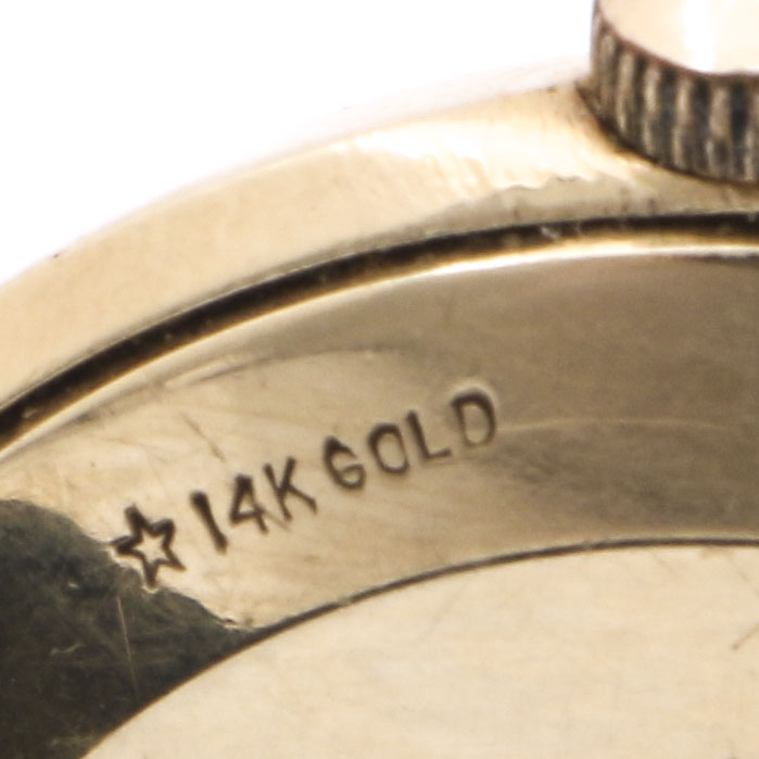 Omega 14K Yellow Gold Leather Watch