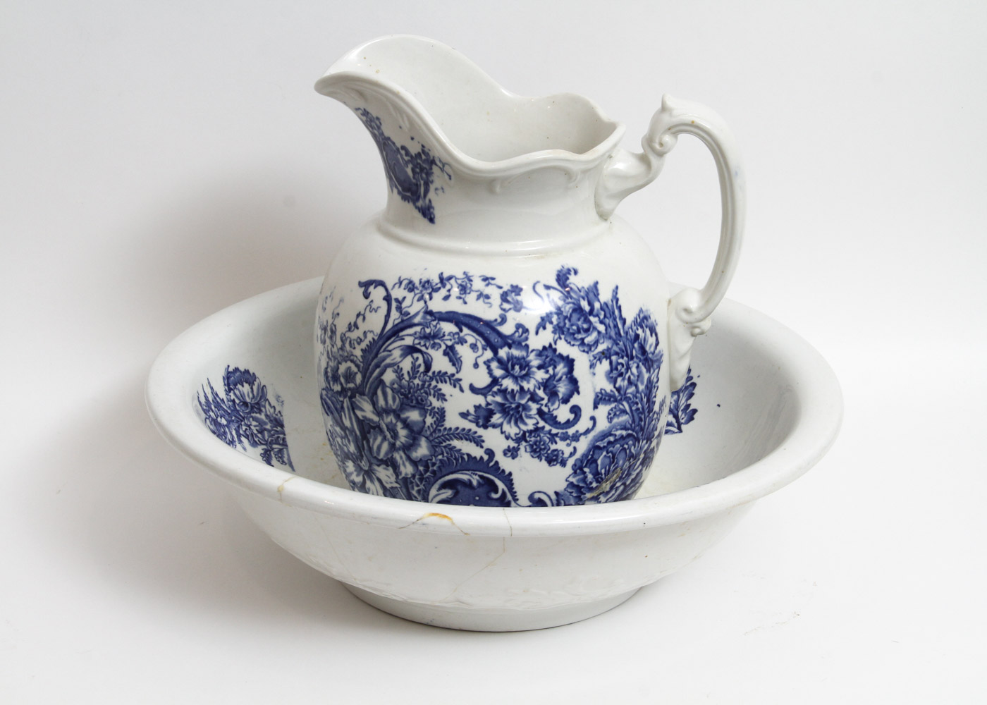 Collection of Blue and White Ceramic Pieces