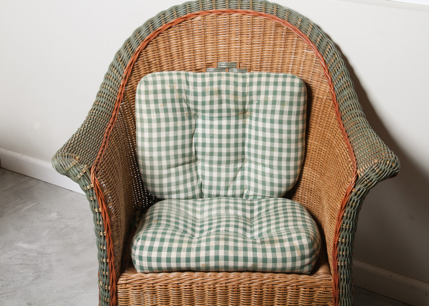 Wicker Chair and Side Table