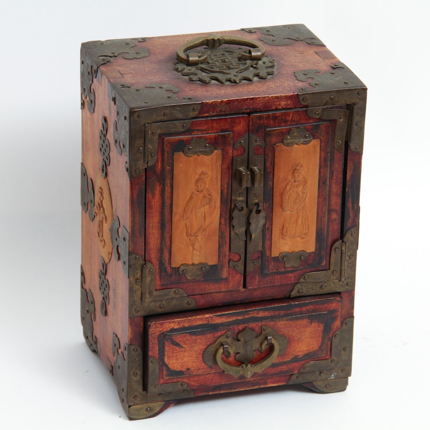 Carved Chinese Jewelry Box