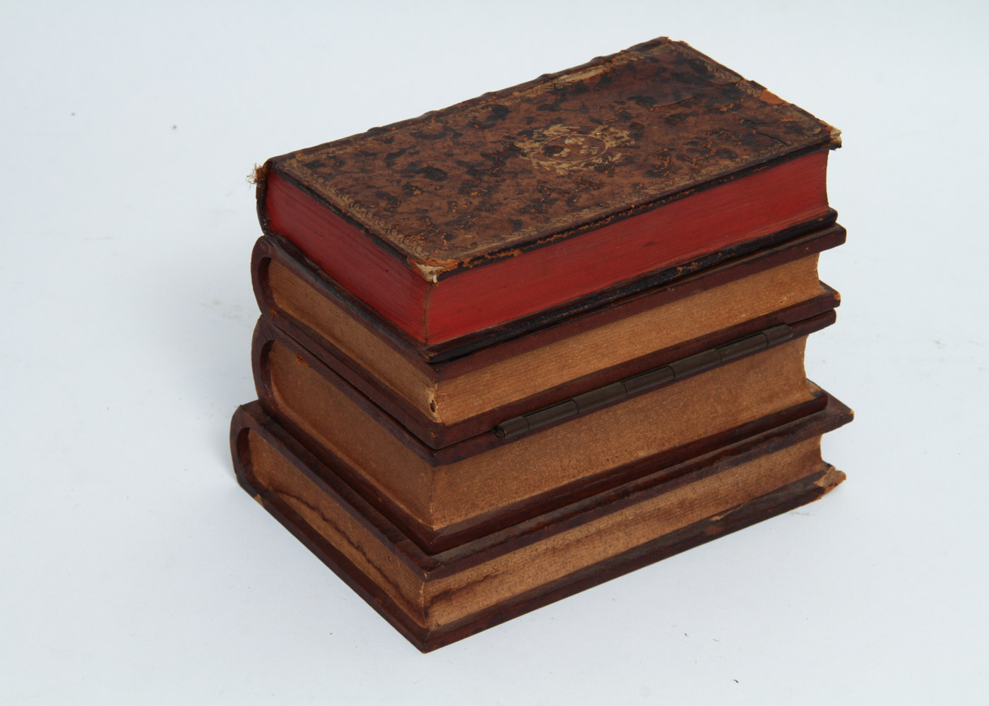 Vintage Cave à Liqueur featuring a Faux Book Design