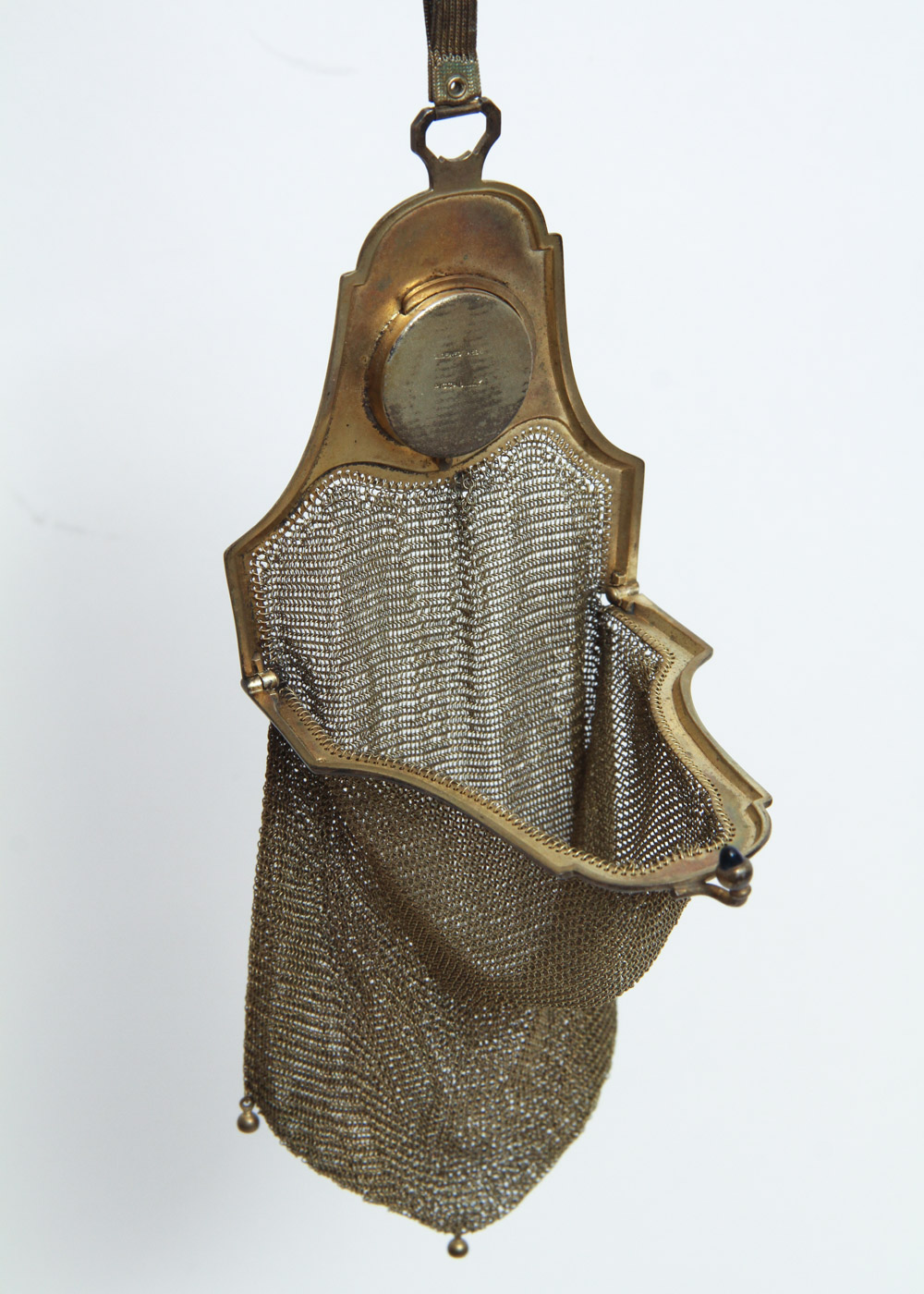 Antique Soldered Mesh Engraved Coin Purse