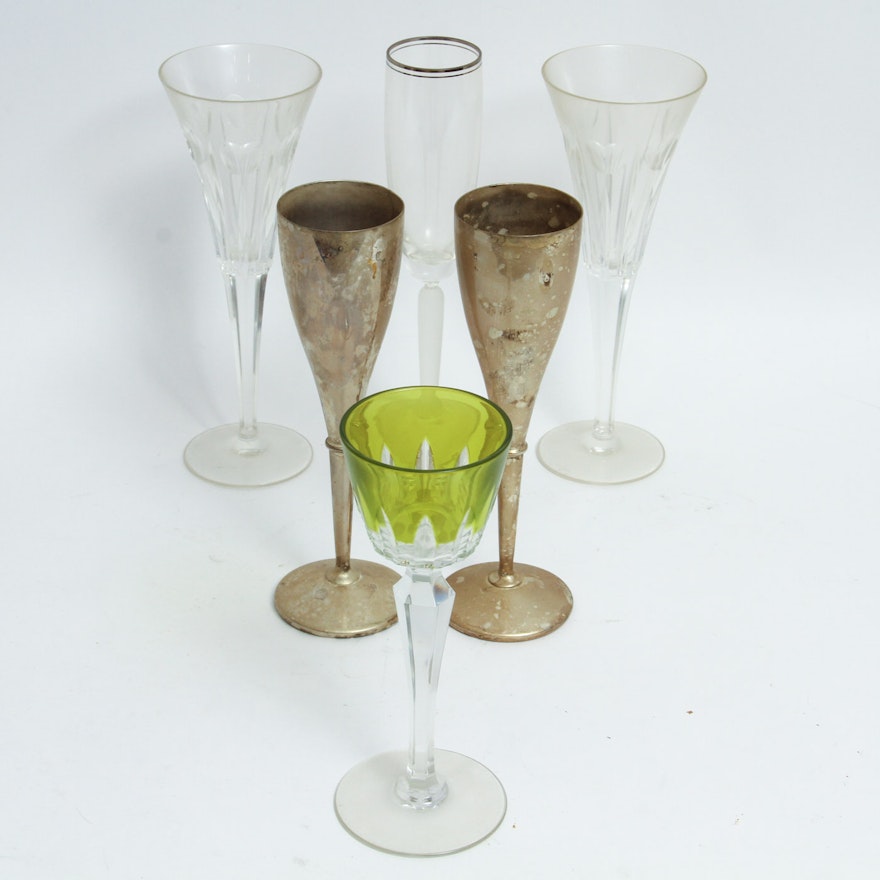 Collection of Vintage Stemware including Waterford, Baccarat and Lenox