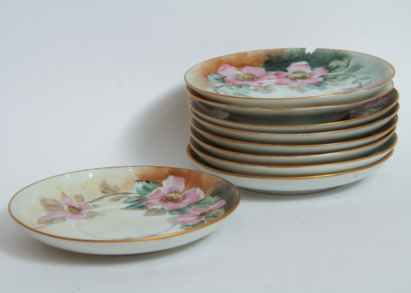 Generous Assortment of Amateur Hand-Painted Floral China