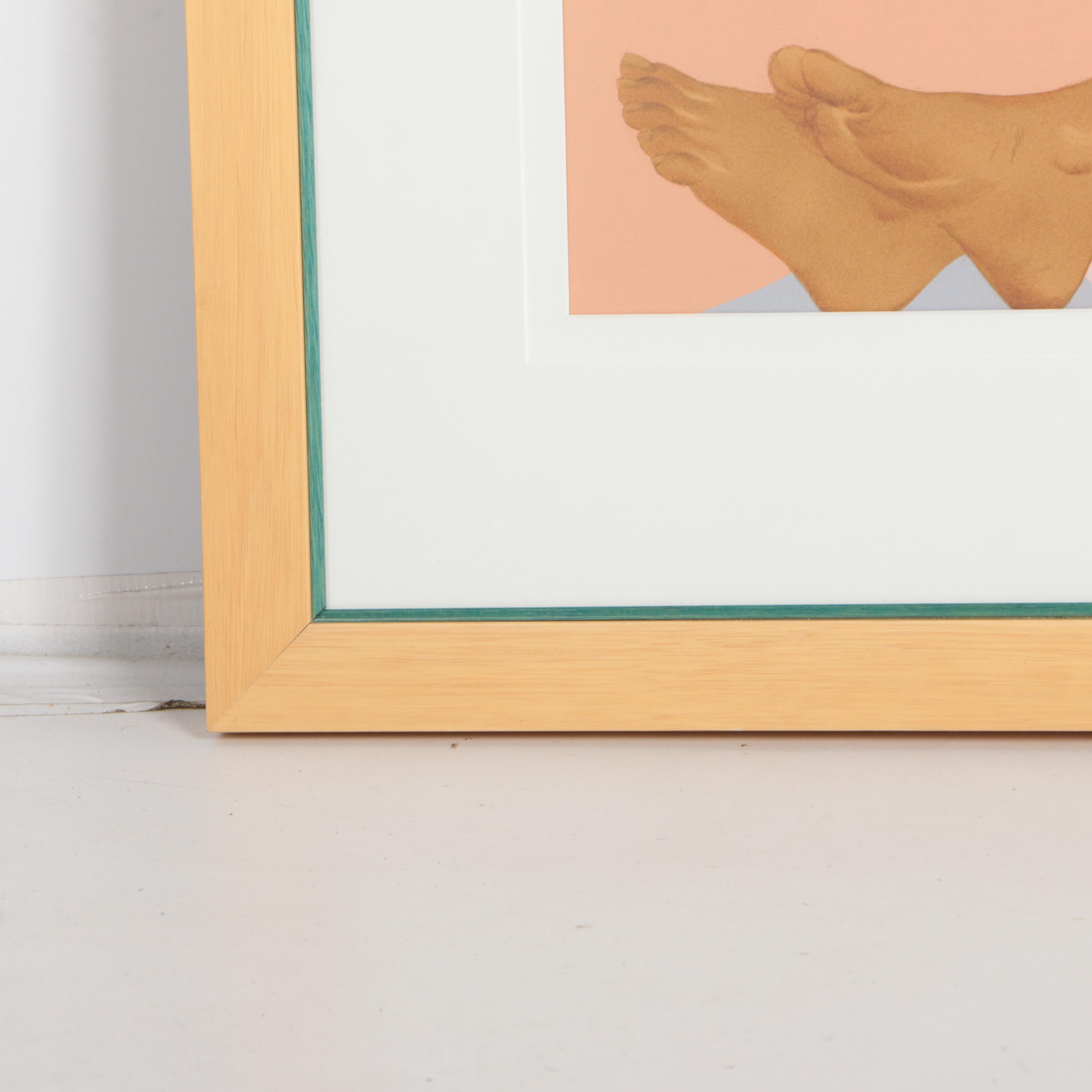 Pegge Hopper Limited Edition Serigraph on Paper of Two Women