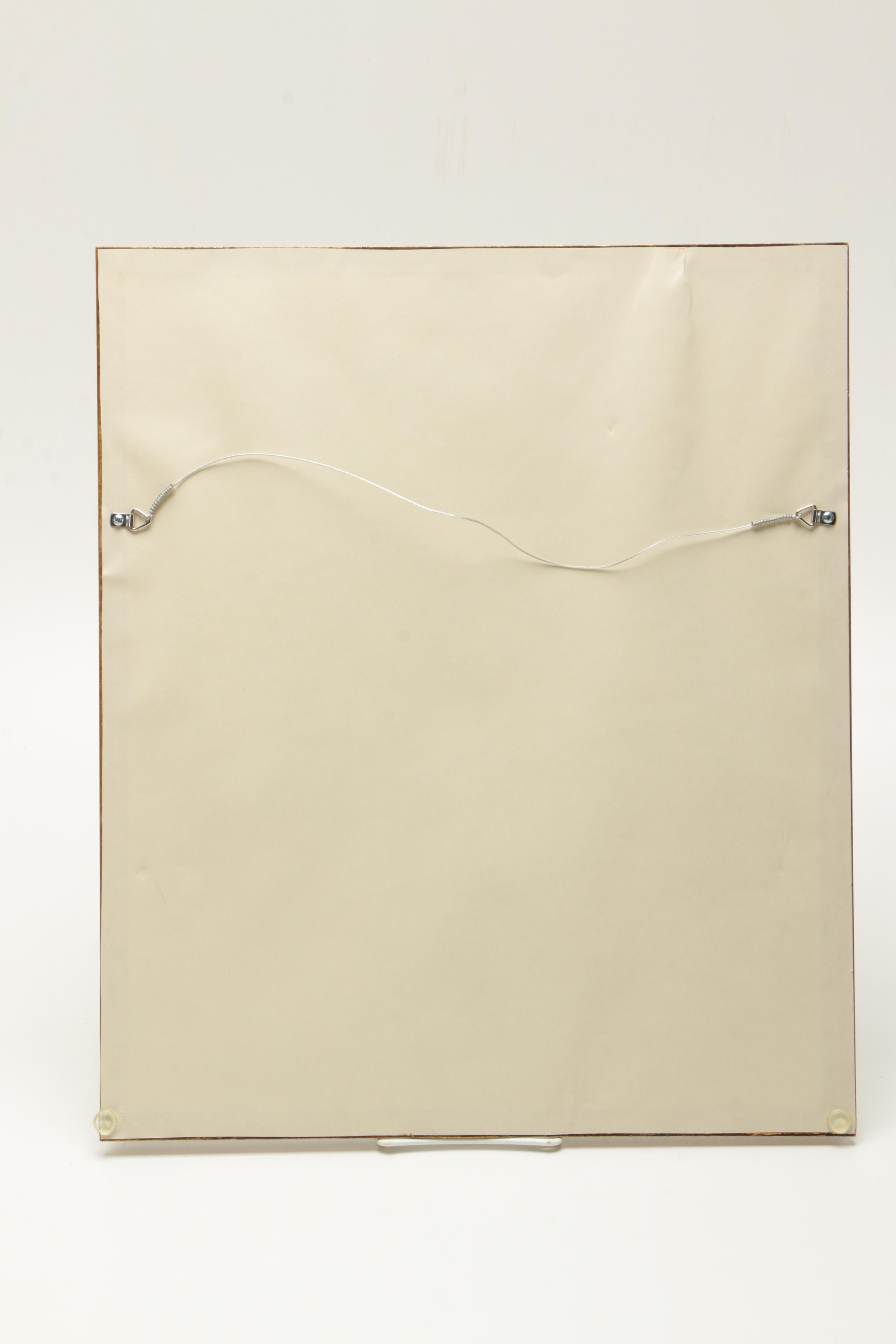 1889 Julian Oliver Davidson Hand-colored Wood Engraving "A Barge Party on the Hudson by Moonlight"