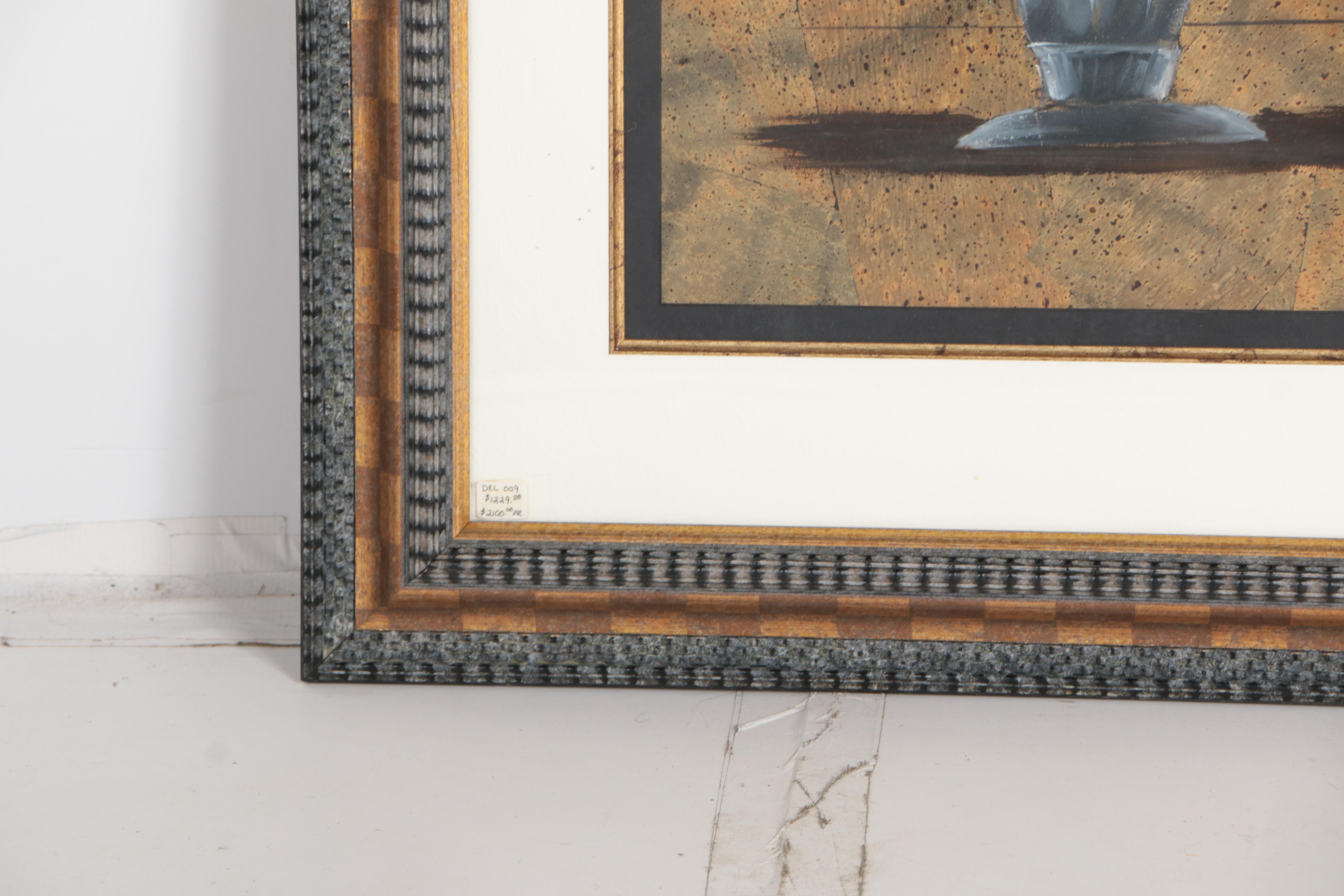 Celeste Peters Mixed Media Collage on Paper "Corinthian Oranges"