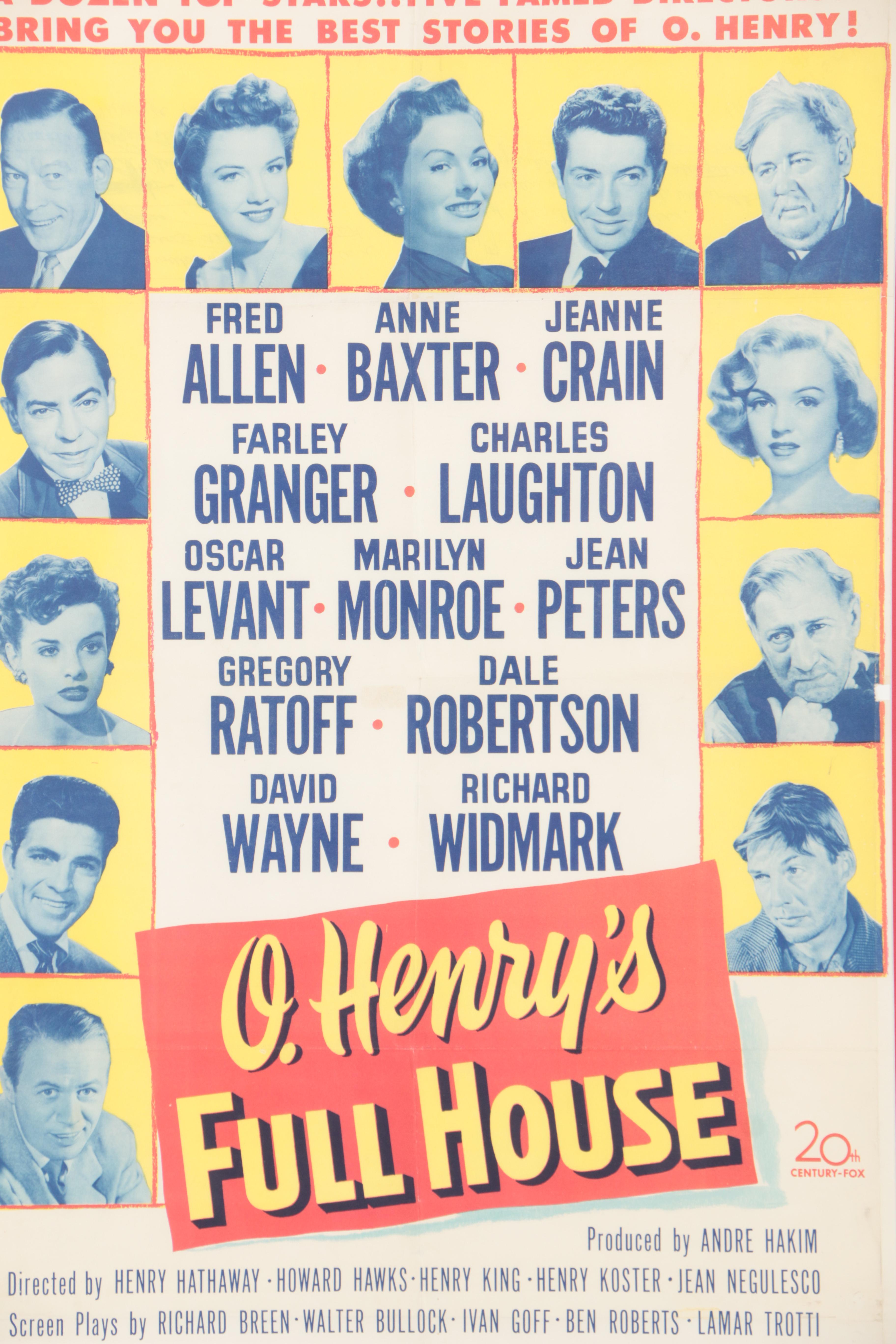 1952 Movie Poster for "O. Henry's Full House"
