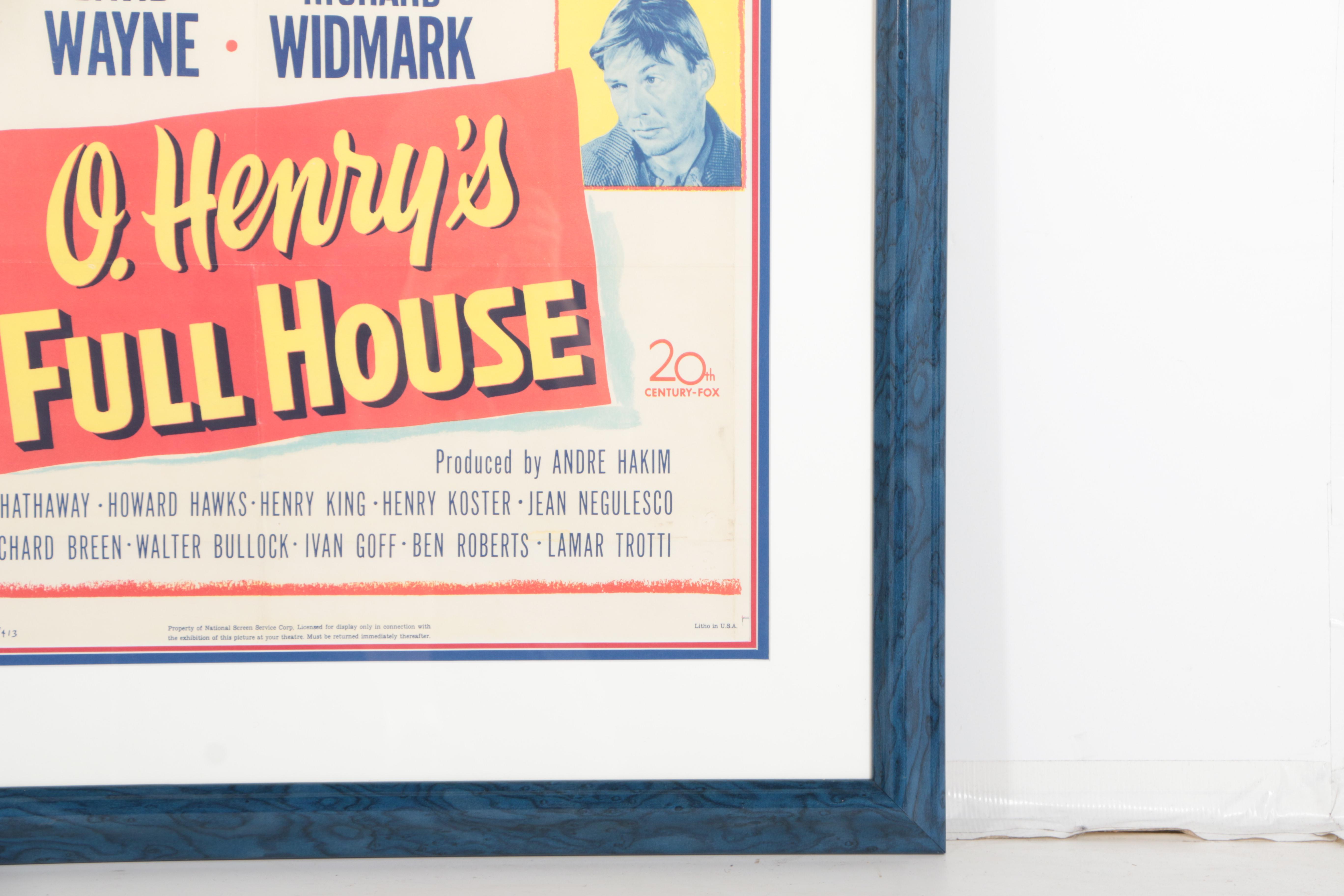 1952 Movie Poster for "O. Henry's Full House"