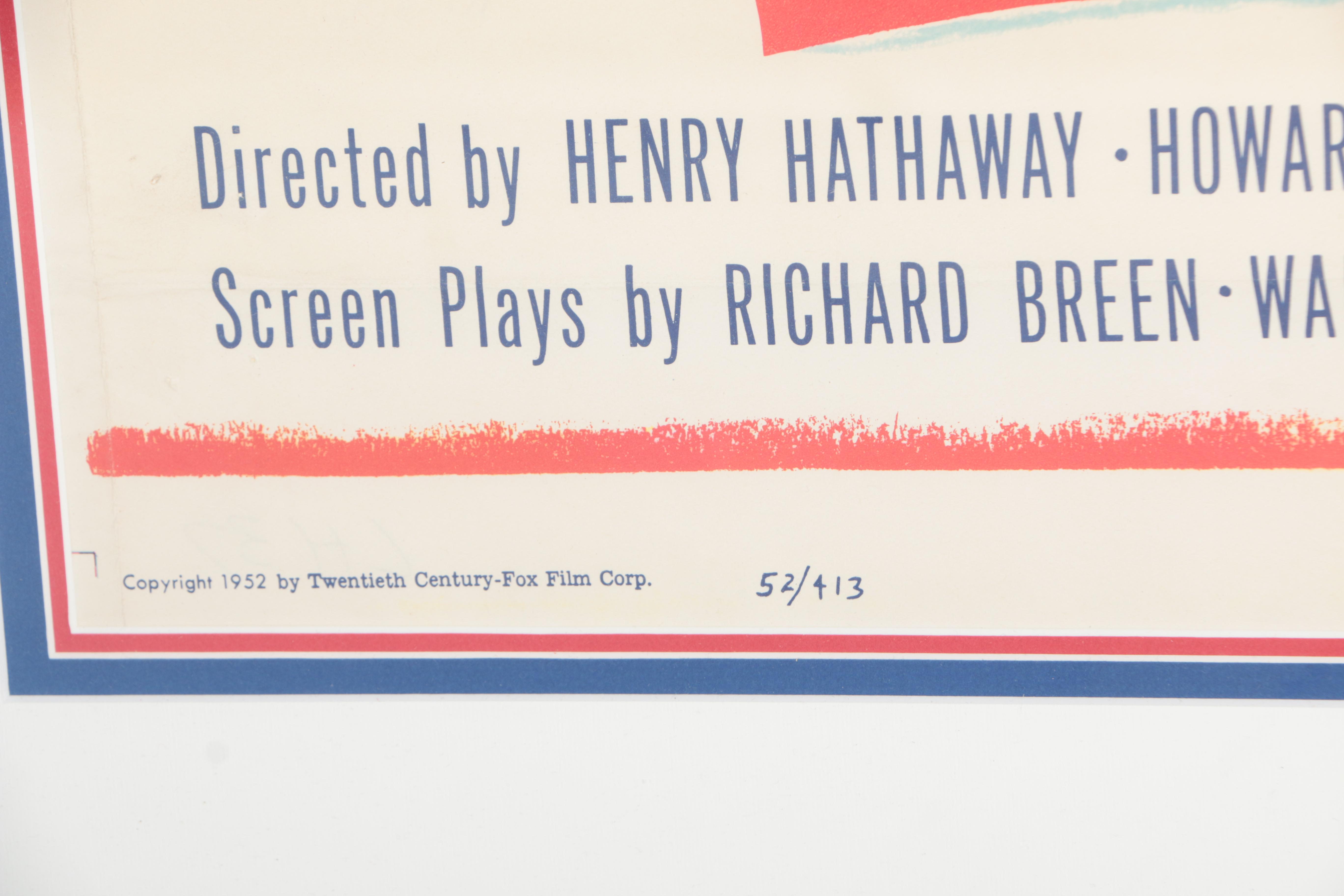 1952 Movie Poster for "O. Henry's Full House"