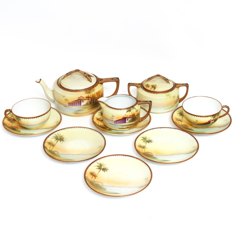 Vintage Handpainted Nippon Tea Set