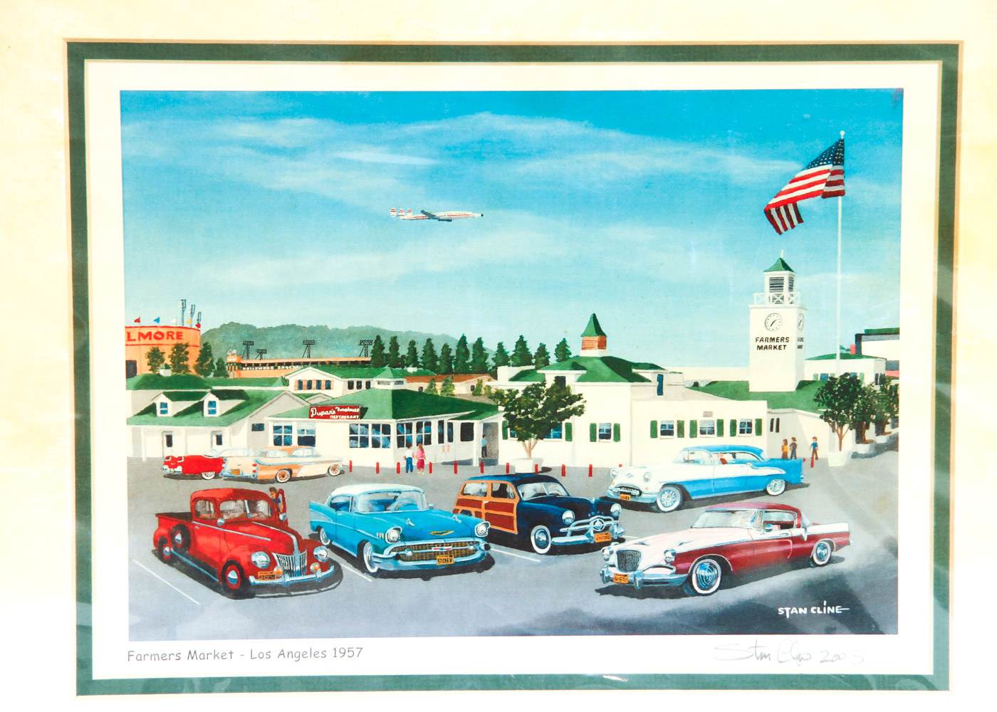 Stan Cline Lithograph on Paper "Farmers Market - Los Angeles 1957"