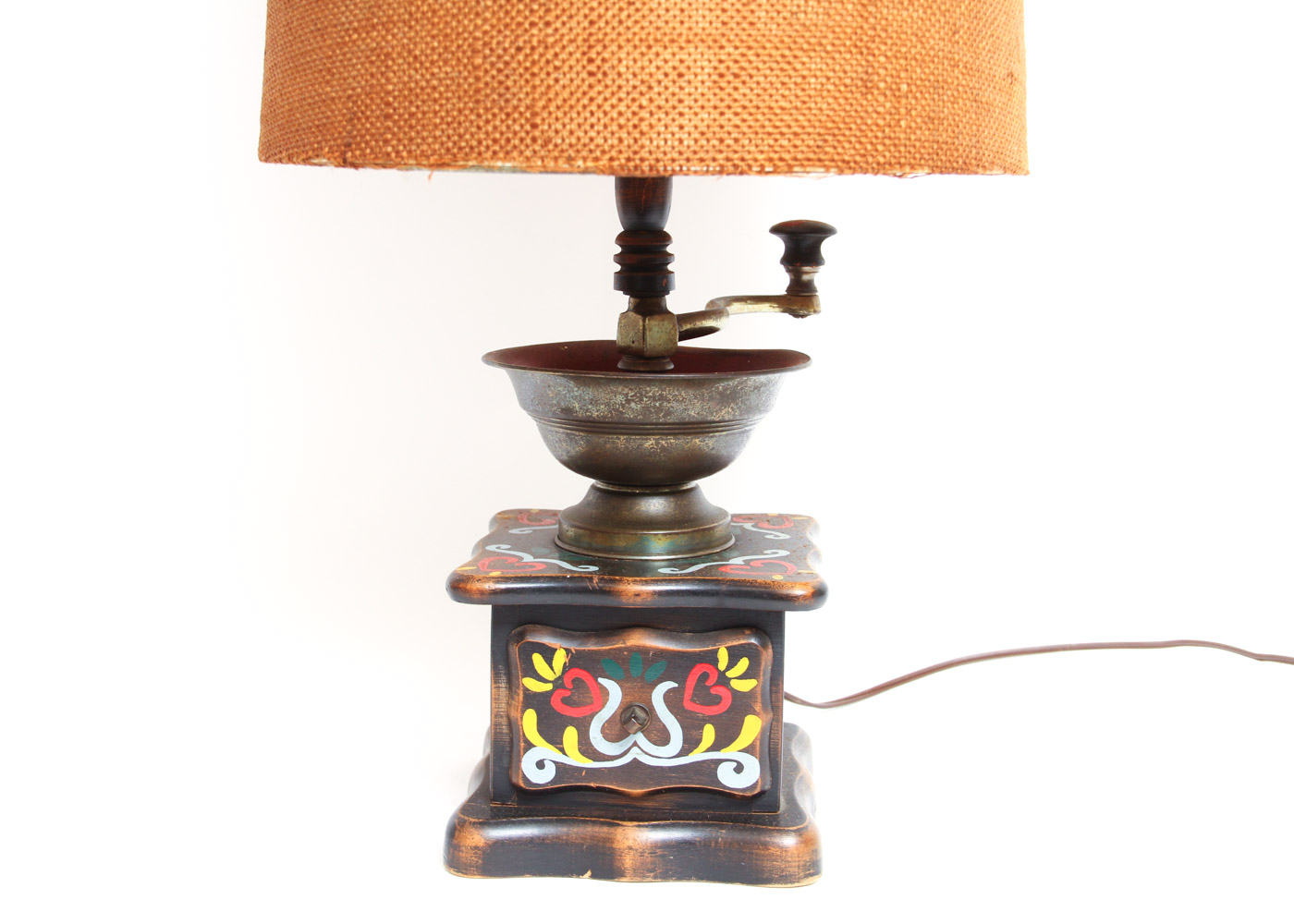 Vintage Coffee Grinder Table Lamp