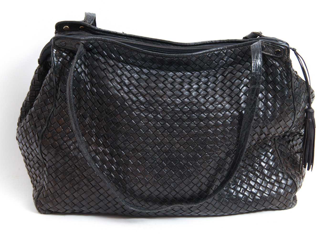 Cosci Italian Woven Leather Handbag