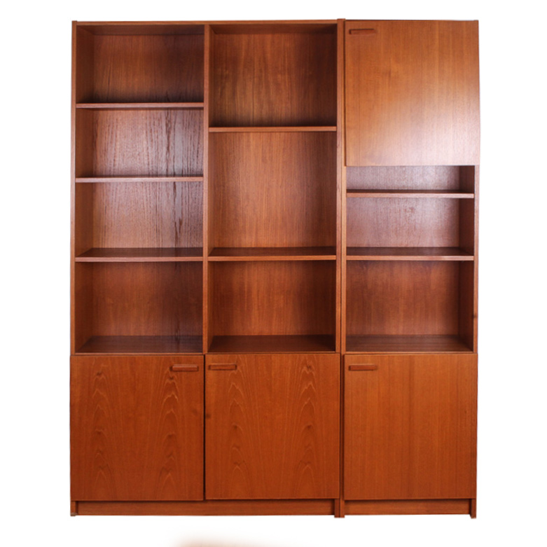 Danish Modern Teak Modular Wall Cabinet