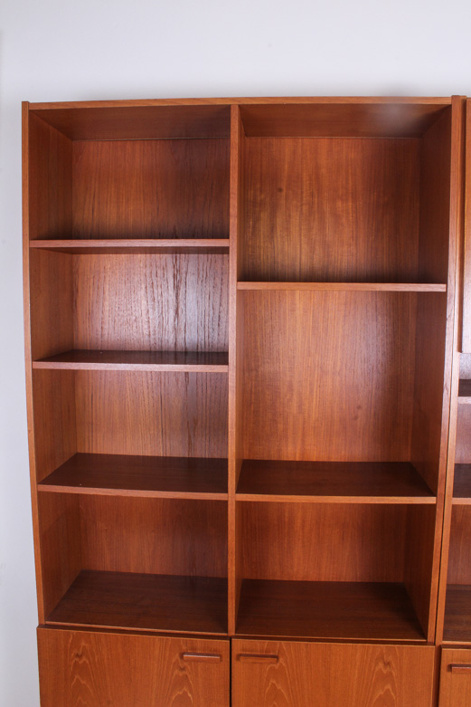 Danish Modern Teak Modular Wall Cabinet