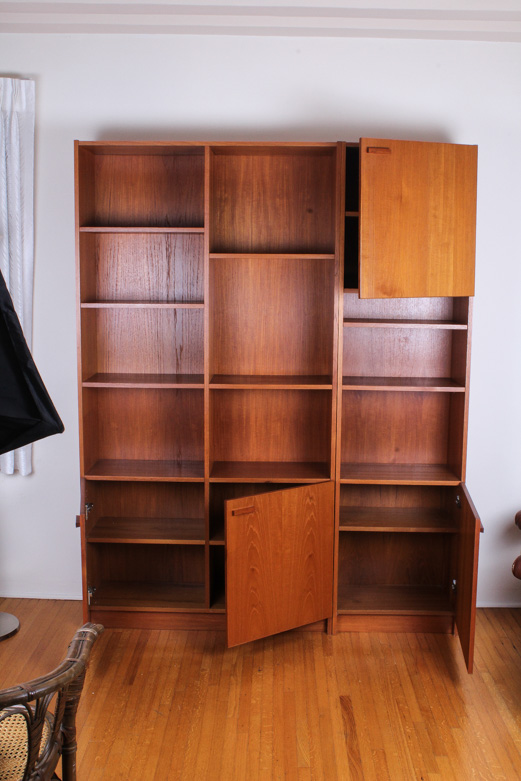 Danish Modern Teak Modular Wall Cabinet