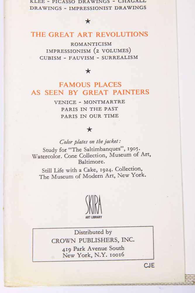 Small Size Art Books Including Monet and Picasso