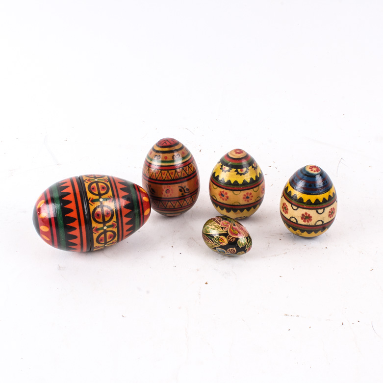 Ukranian Hand Painted Wood Eggs