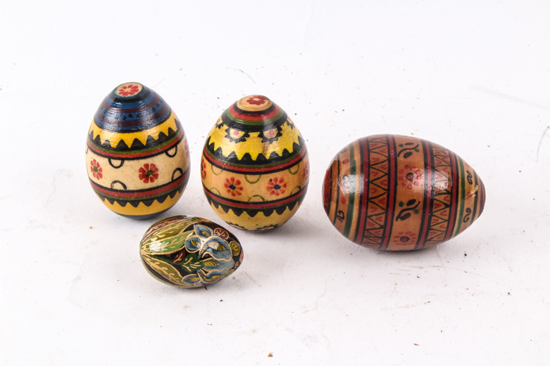 Ukranian Hand Painted Wood Eggs