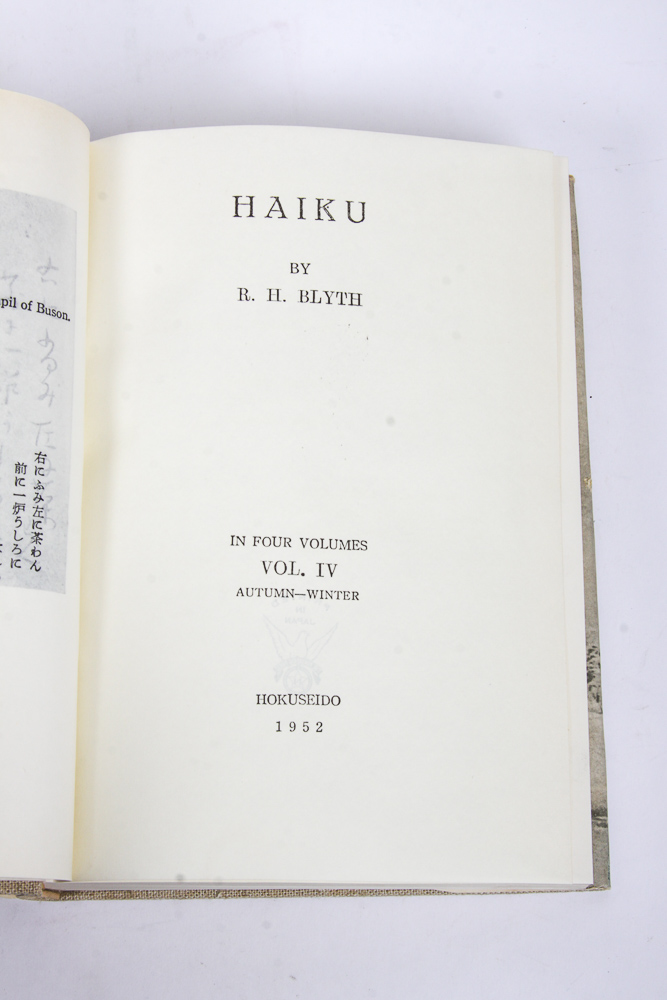 "Haiku" by R. H. Blyth Including Early Edition Volume IV