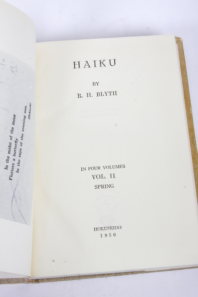 "Haiku" by R. H. Blyth Including Early Edition Volume IV
