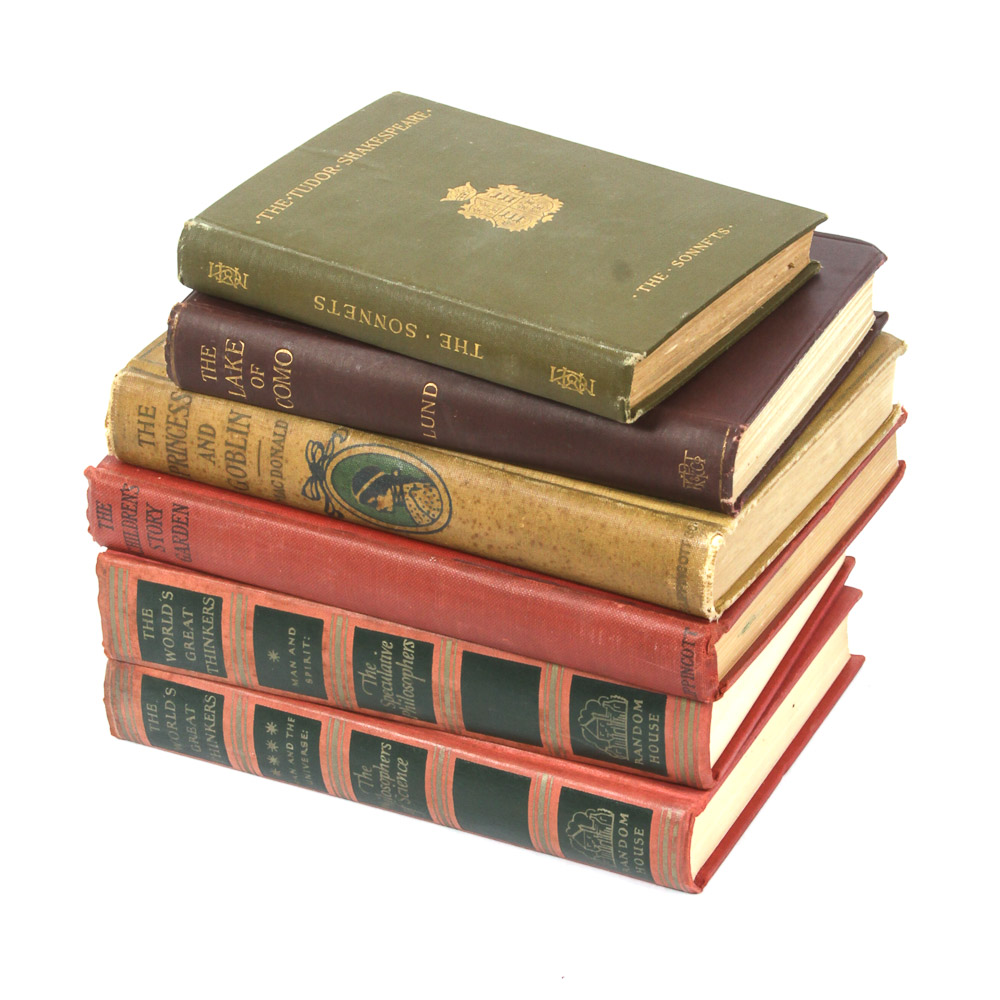 Vintage Books Including 1947 First Printing "The World's Great Thinkers" Volumes
