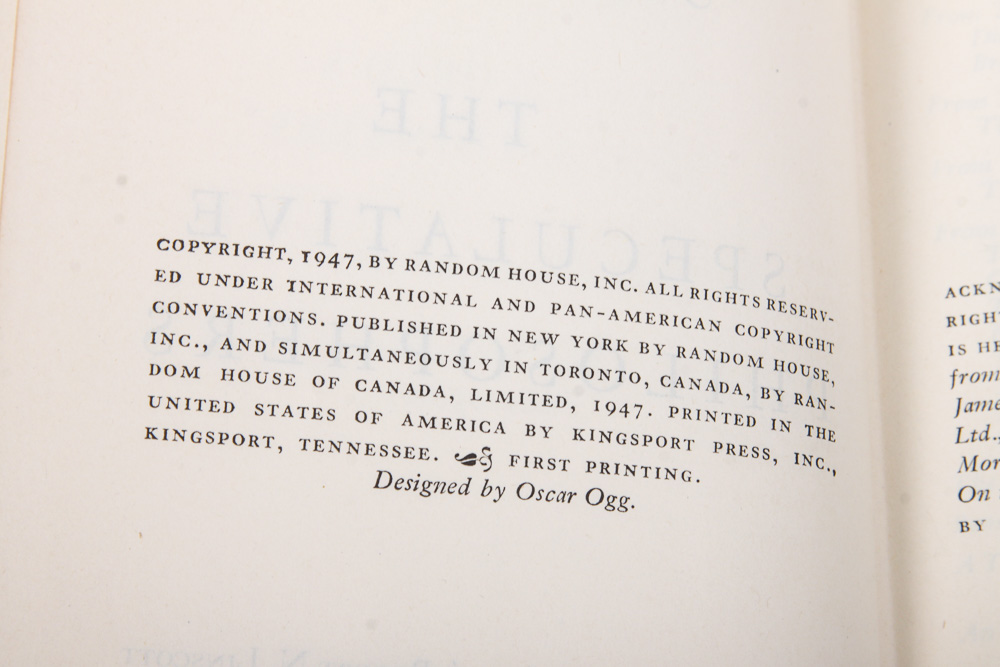 Vintage Books Including 1947 First Printing "The World's Great Thinkers" Volumes