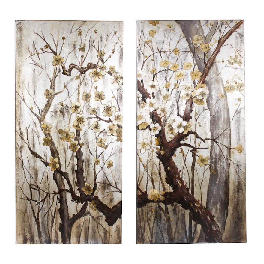 Diptych Painting on Canvas
