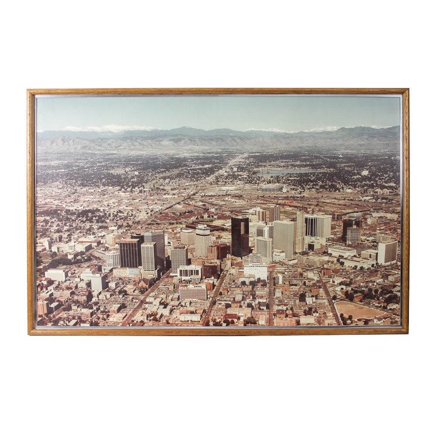 Retro Photographic Print of the City of Denver, Colorado