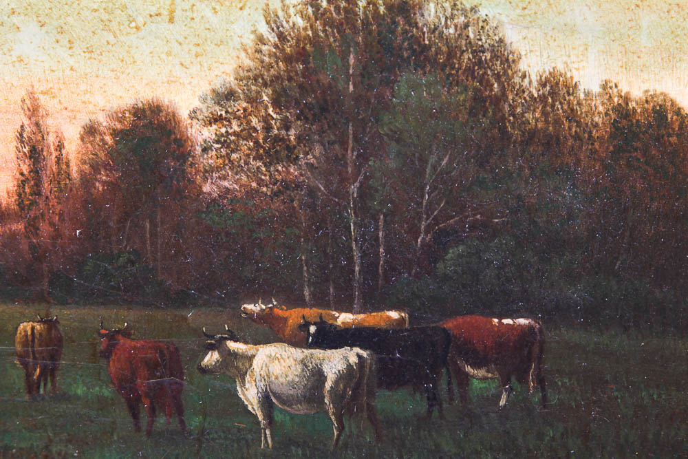 Antique Clinton Loveridge Oil Painting on Canvas