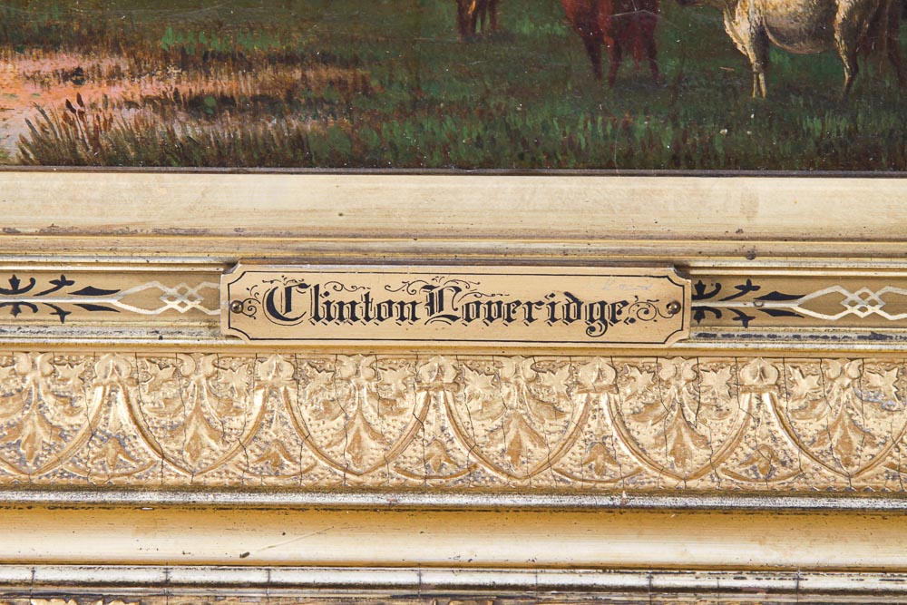 Antique Clinton Loveridge Oil Painting on Canvas