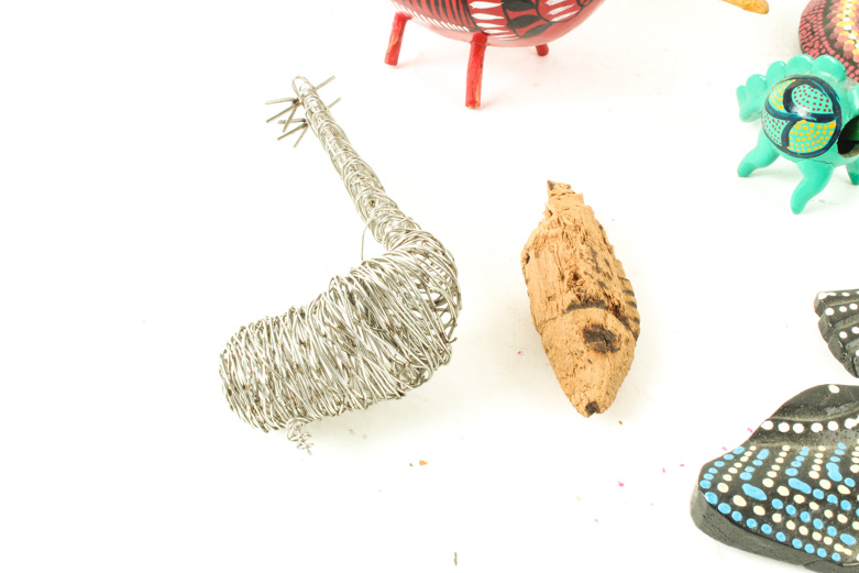 Collection of Handcrafted Folk Art Animal Figurines