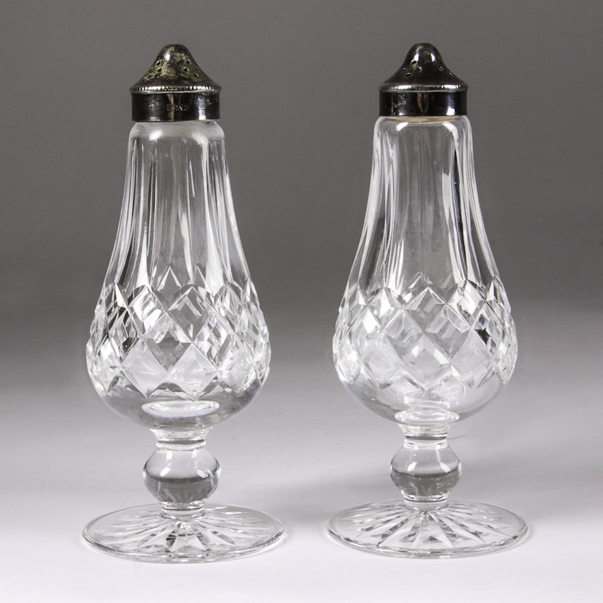 Waterford Crystal "Lismore" Footed Salt and Pepper Shakers