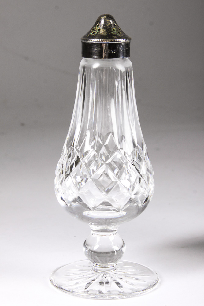 Waterford Crystal "Lismore" Footed Salt and Pepper Shakers