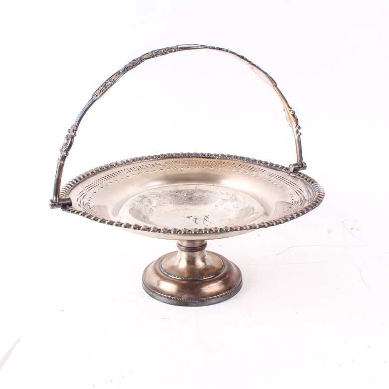 Antique Rogers, Smith & Co. Silver Plated Bride's Basket