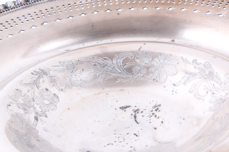 Antique Rogers, Smith & Co. Silver Plated Bride's Basket