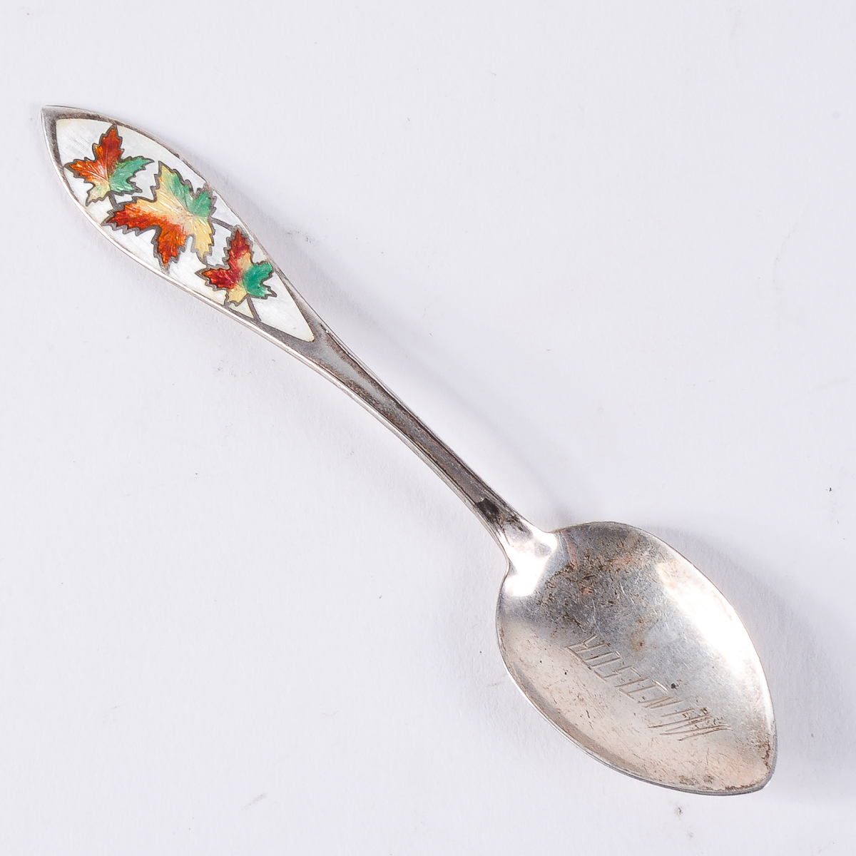 Vintage Breadner Mfg. Co. Sterling Silver and Enamel Spoon