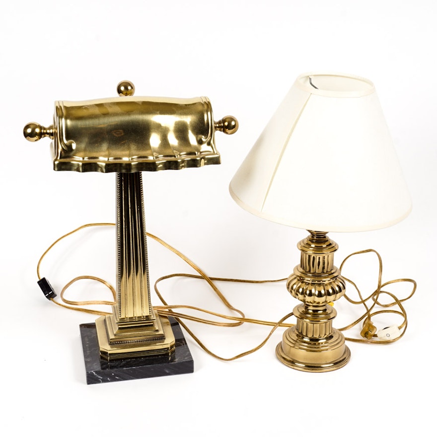 Vintage Brass Desk Lamps