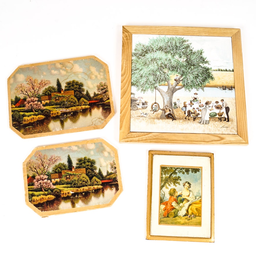 Variety of Framed Prints and Plaques