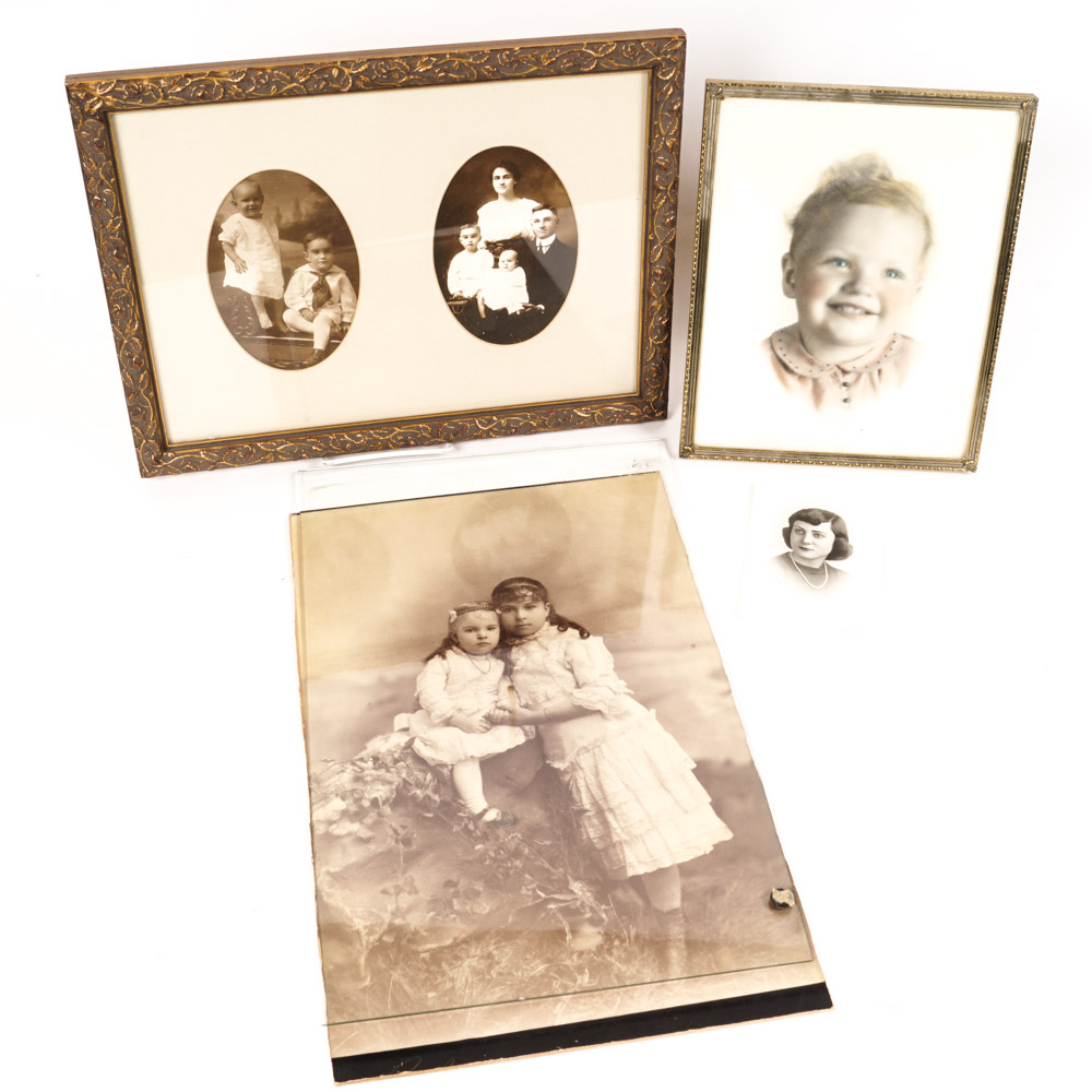 Selection of Antique Sepia Tone Family Portraits